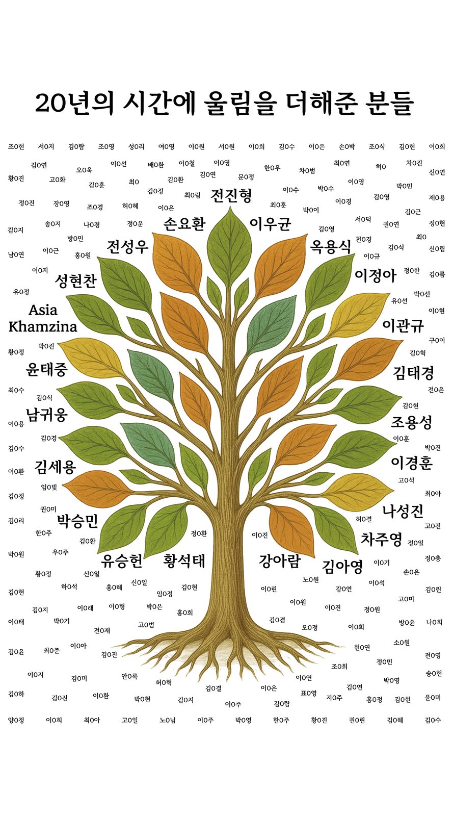 20년의 시간에 울림을 더해준 분들